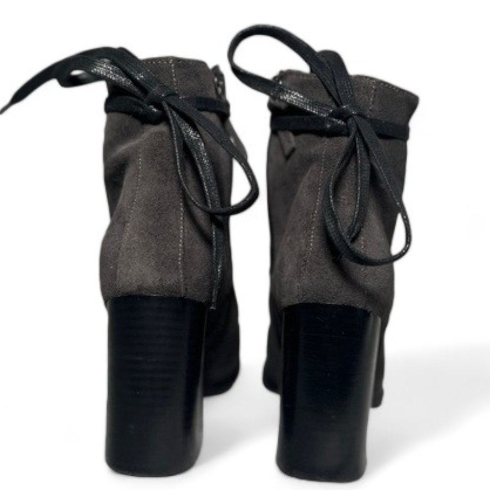 M. Gemi The Alpestre Waterproof Charcoal Grey Suede Lace-Up Booties - Picture 3 of 6